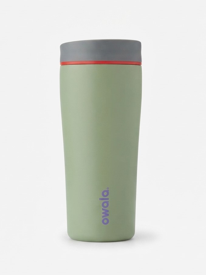 كوب حراري عازل للحرارة زيتي (590 ML) Owala SmoothSip Slider Olive Green